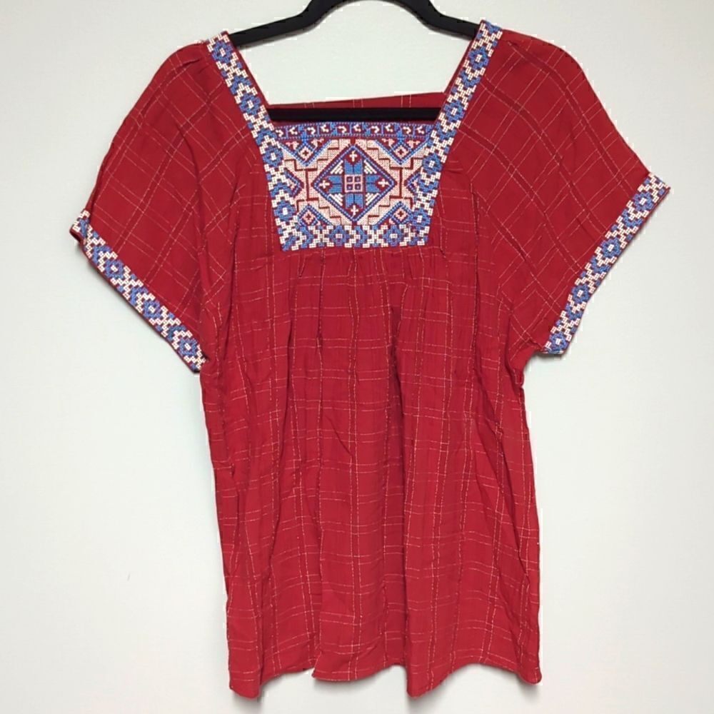 entro Rust Southwest Blouse